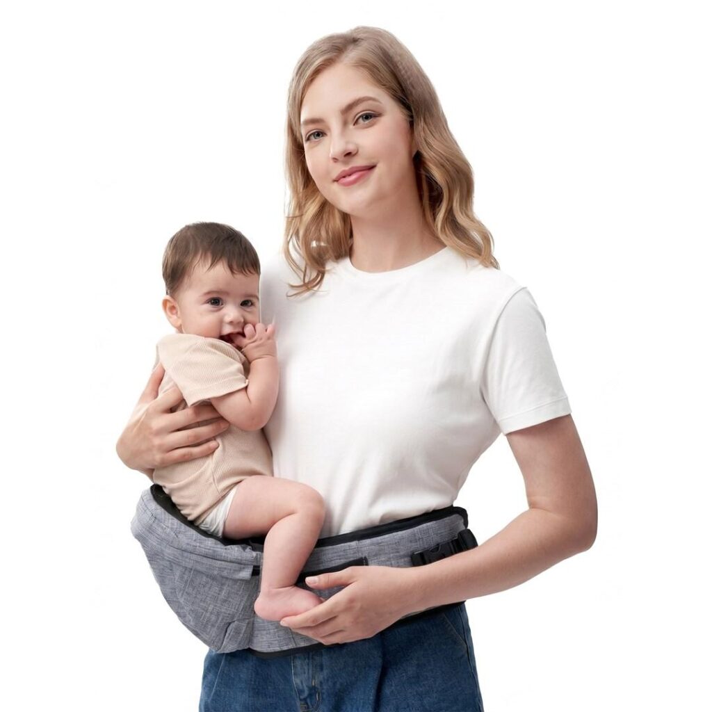 Bæresele med hoftesæde Momcozy – grå Bæresele med hoftesæde Momcozy – grå