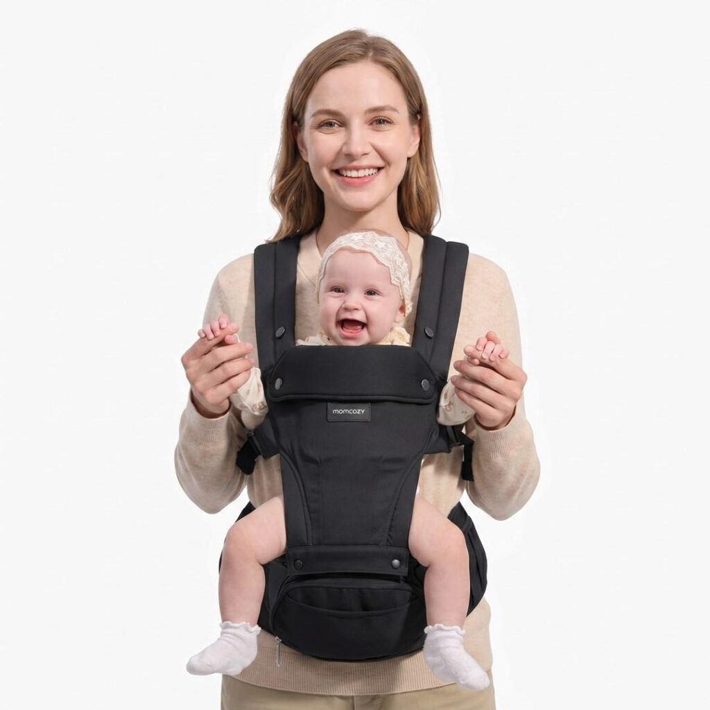 Bæresele med hoftesæde Momcozy – sort